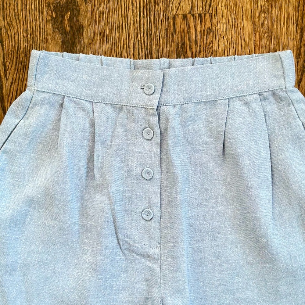 The Vintage Shop High Waist Blue Shorts - Picture 7 of 9